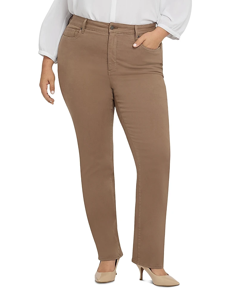 Nydj Plus Marilyn High Rise Straight Leg Jeans