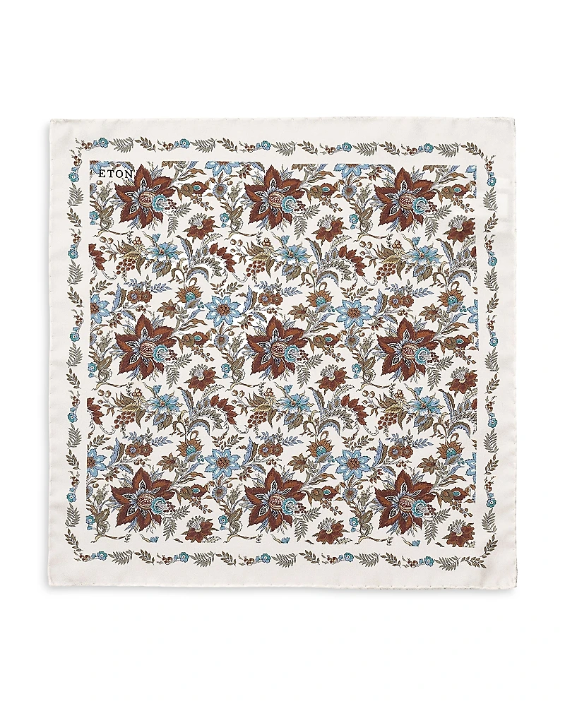 Eton Floral Silk Pocket Square