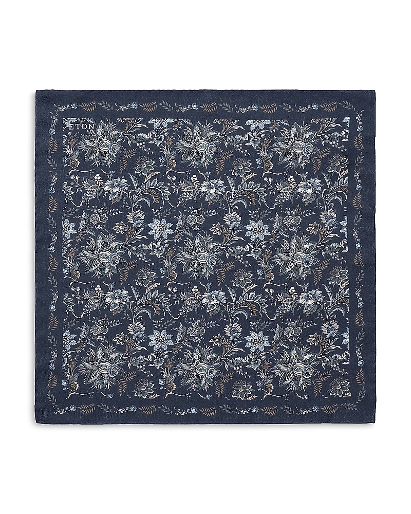 Eton Floral Silk Pocket Square