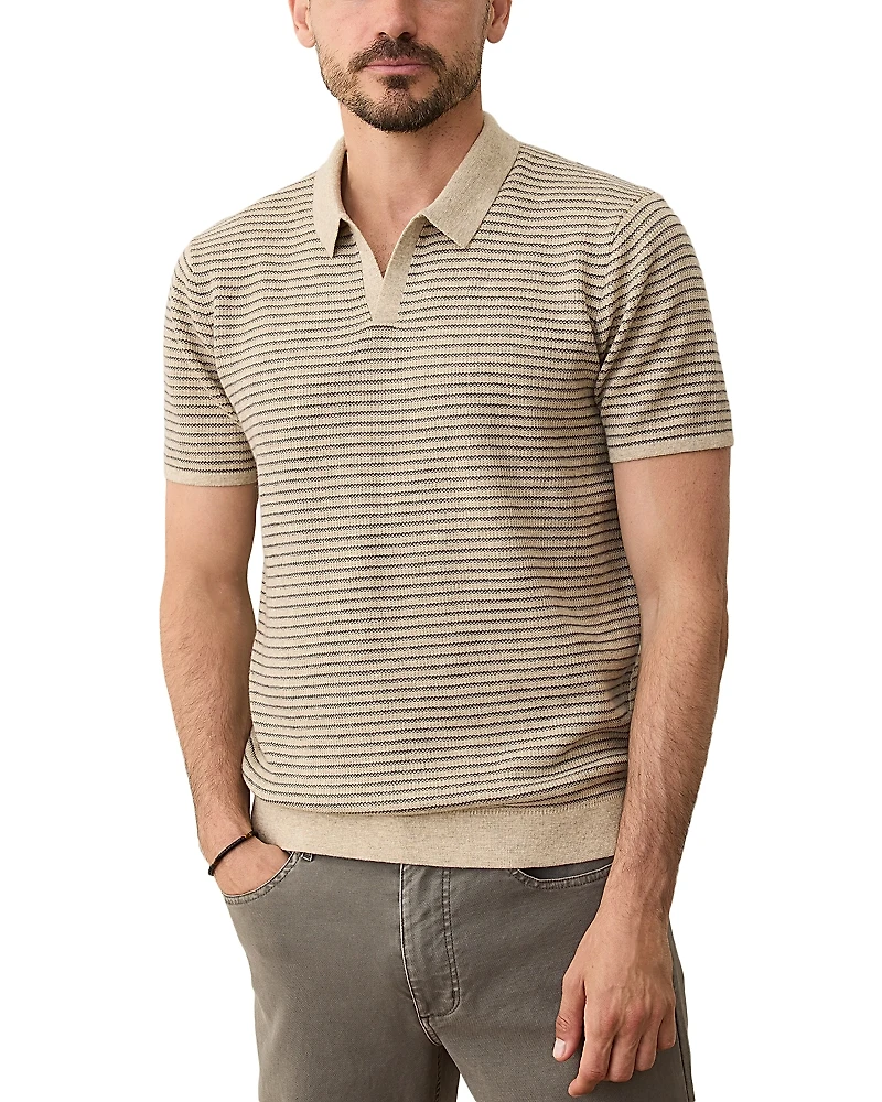 Marine Layer Liam Striped Sweater Polo