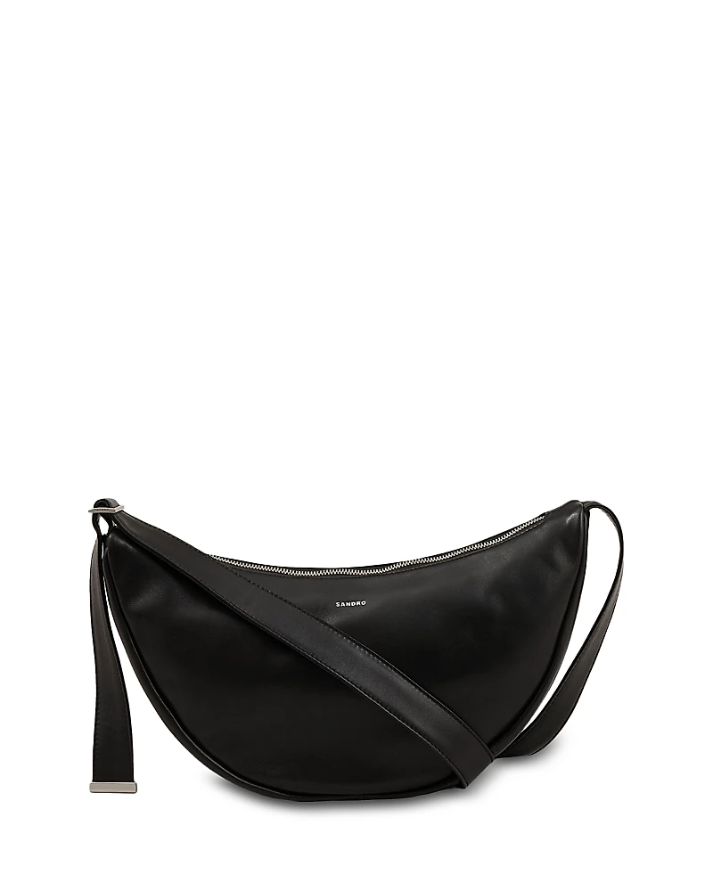 Sandro Small Leather Hobo Bag