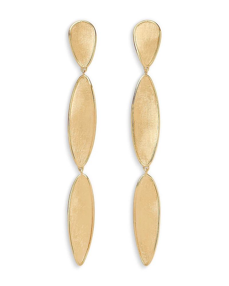 Marco Bicego 18K Yellow Gold Lunaria Twist Triple Drop Earrings
