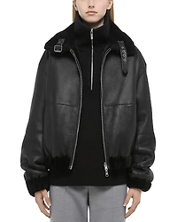 Helmut Lang Reversible Shearling Bomber Jacket