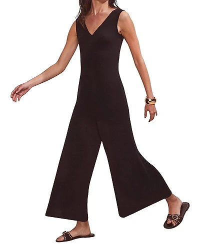 Ro & Zo Jersey Sleeveless V-Neck Jumpsuit