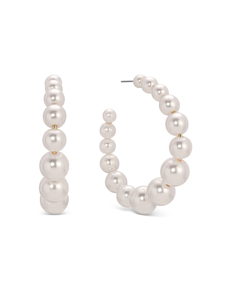 Ettika Bubble Graduated Medium Hoop Earrings