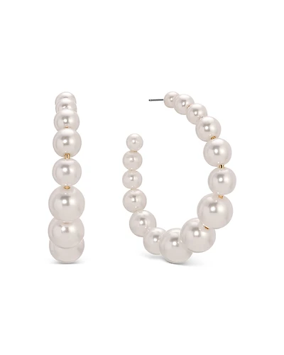 Ettika Bubble Graduated Medium Hoop Earrings