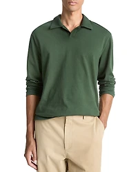 Vince Garment Dyed Long Sleeve Polo