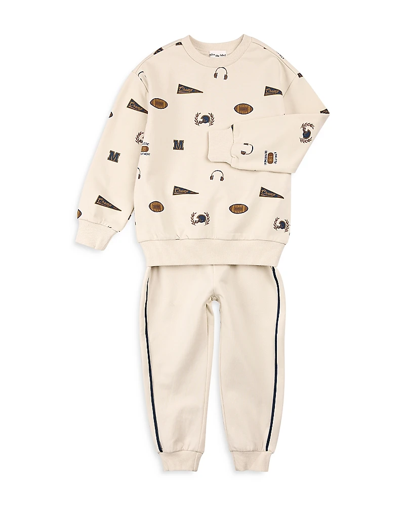 Miles The Label Boys' Football Sweatshirt & Sweatpants Set - Little Kid