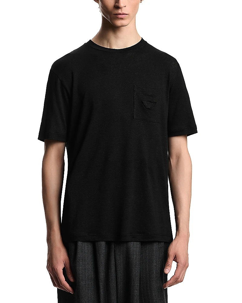 Emporio Armani Lightweight Linen Blend Tee