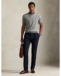 Cotton Crewneck Short Sleeve Sweater