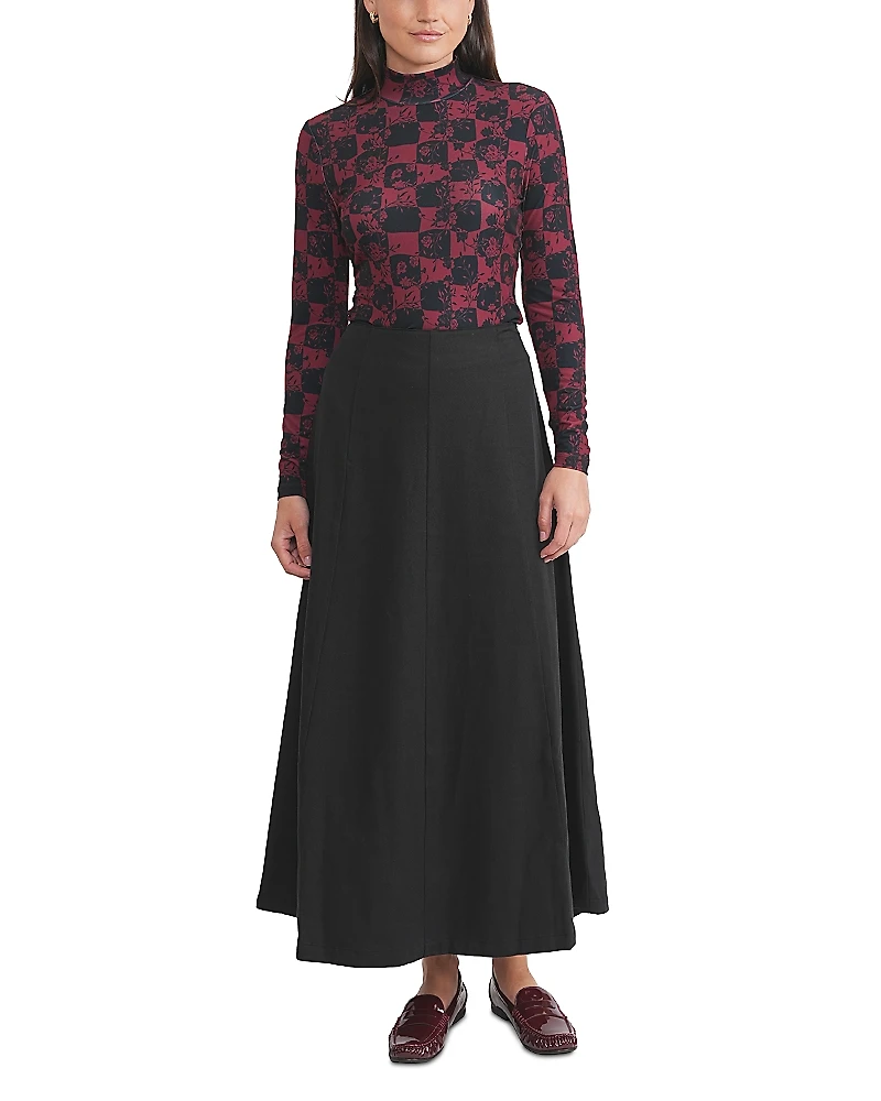Point Twill Panel Skirt