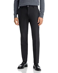 Boss Perin Performance Wool Tapered Fit Pants with Elasticated Waistband