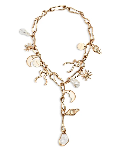 Cult Gaia Astrid Mixed Charm Adjustable Necklace, 22