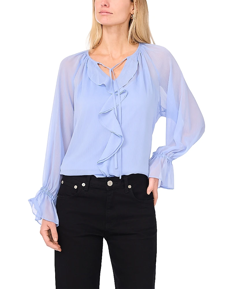 Vince Camuto Ruffled Front Long Sleeve Blouse