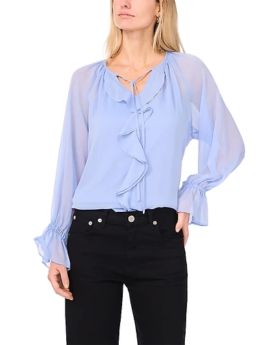 Vince Camuto Ruffled Front Long Sleeve Blouse