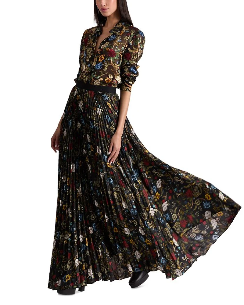 Katz Pleated Maxi Skirt
