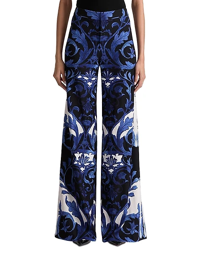 Alice and Olivia Ronnie Wide Leg Printed Pants