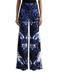 Alice and Olivia Ronnie Wide Leg Printed Pants
