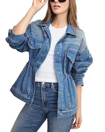 Good American Barrel Sleeve Denim Jacket
