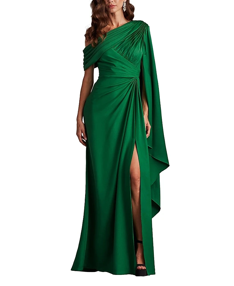 Tadashi Shoji Ember Cape Sleeve Gown