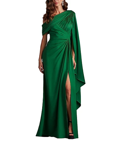Tadashi Shoji Ember Cape Sleeve Gown