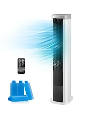 Costway 3-In-1 Portable Evaporative Air Cooler 40'' Bladeless Cooling Tower Fan with Timer