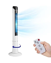 Costway 48'' Portable 80A Oscillating Bladeless Tower Fan with Remote & Led Control