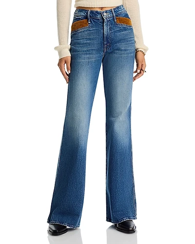 Mother The Pointy Pocket Doozy Heel Jeans
