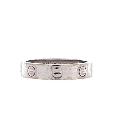 Love Wedding Band 1 Diamond Ring 18K White Gold with Diamond
