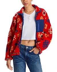 Mother The Heat Lamp Cactus Cooler Zip Up Fleece