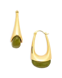 Aqua Elysee Stone Hoop Earrings - Exclusive