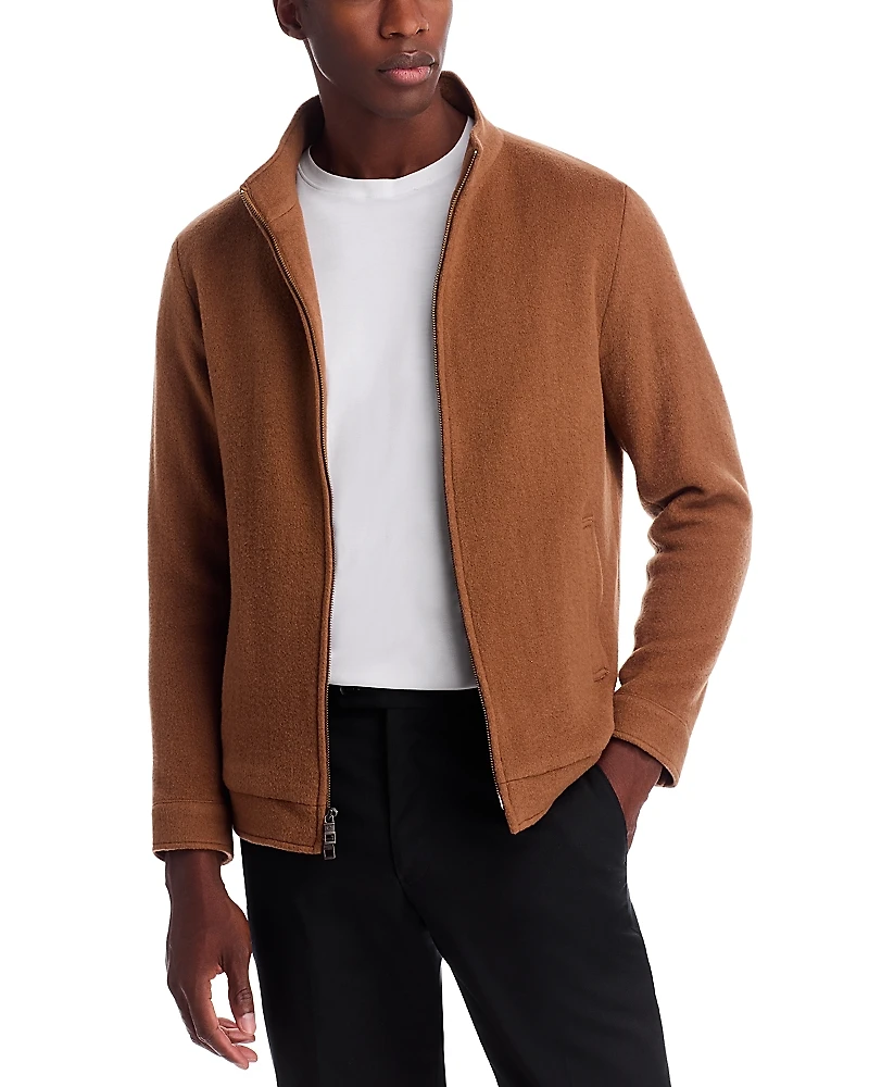 Peter Millar Crown Flex Merino Wool Bomber Jacket