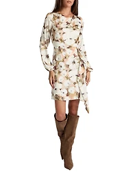 Santorelli Malia Floral Georgette Long Sleeve Dress
