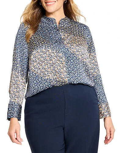 Nic+Zoe Plus Monogram Mix Top