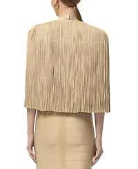 Metallic Fringe Cape