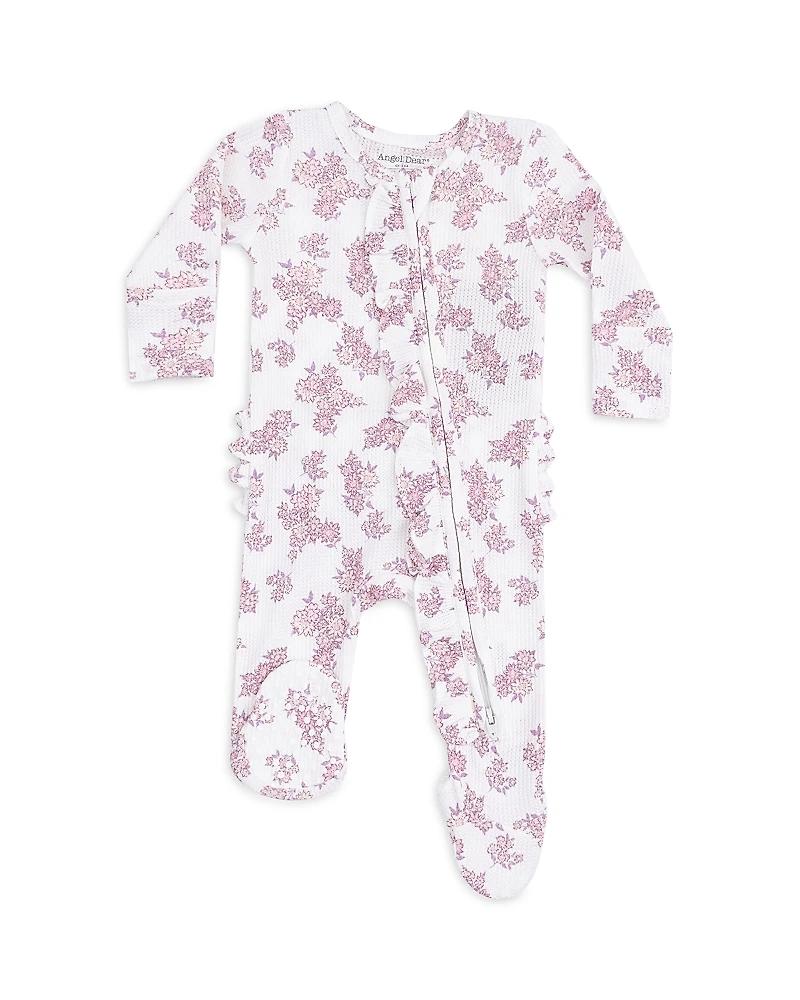 Angel Dear Girls' Countryside Coreopsis 2 Way Ruffled Zipper Footie - Baby