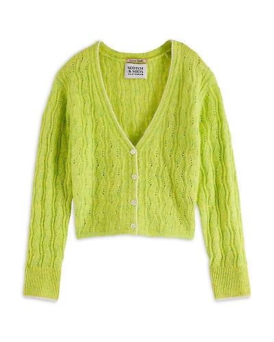 Scotch & Soda Girls' Ajour Knitted Cardigan - Little Kid, Big Kid