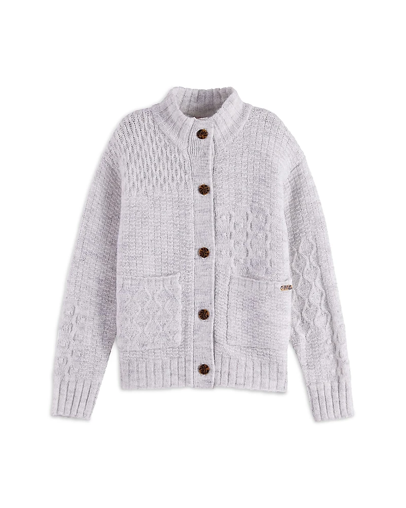 Scotch & Soda Girls' Patchwork Melange Cardigan - Little Kid, Big Kid