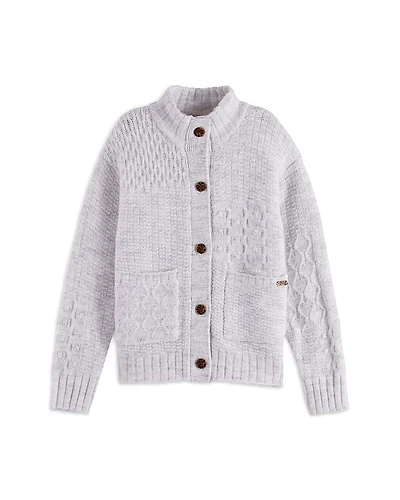 Scotch & Soda Girls' Patchwork Melange Cardigan - Little Kid, Big Kid