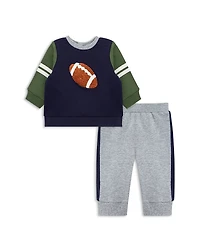 Little Me Boys' Football Active Sweatshirt & Jogger Pants Set - Baby