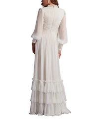 Topanga Tiered Bishop Sleeve Gown
