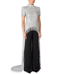 Jenny Packham Zea Sequin-Embellished Top