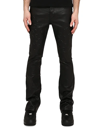 Purple Brand Flare Embossed Film Jeans