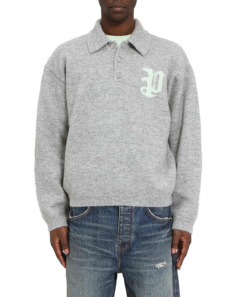 Purple Brand Relaxed Fit Sweater Polo