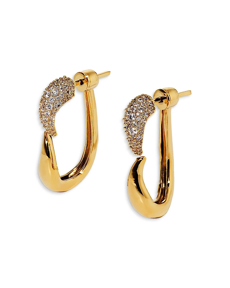 Nadri Pisa Front To Back Earrings, 1.3L