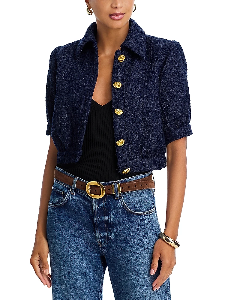 L'Agence Cove Short Sleeve Crop Jacket