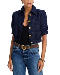 L'Agence Cove Short Sleeve Crop Jacket