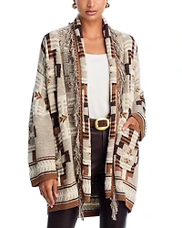 L'Agence Jair Jacquard Fringe Cardigan