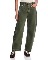 rag & bone Charlie High Rise Belted Barrel Jeans