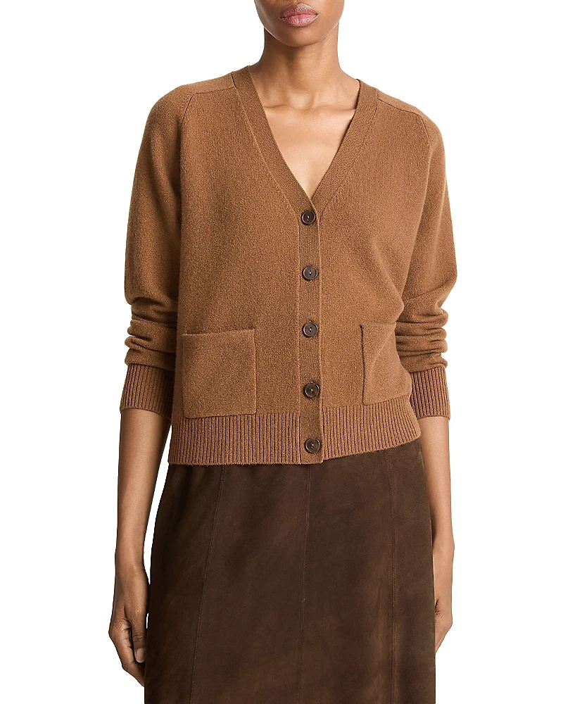 Vince Pocket V Neck Cardigan Sweater